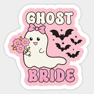 Cute Ghost Bride Halloween Sticker
